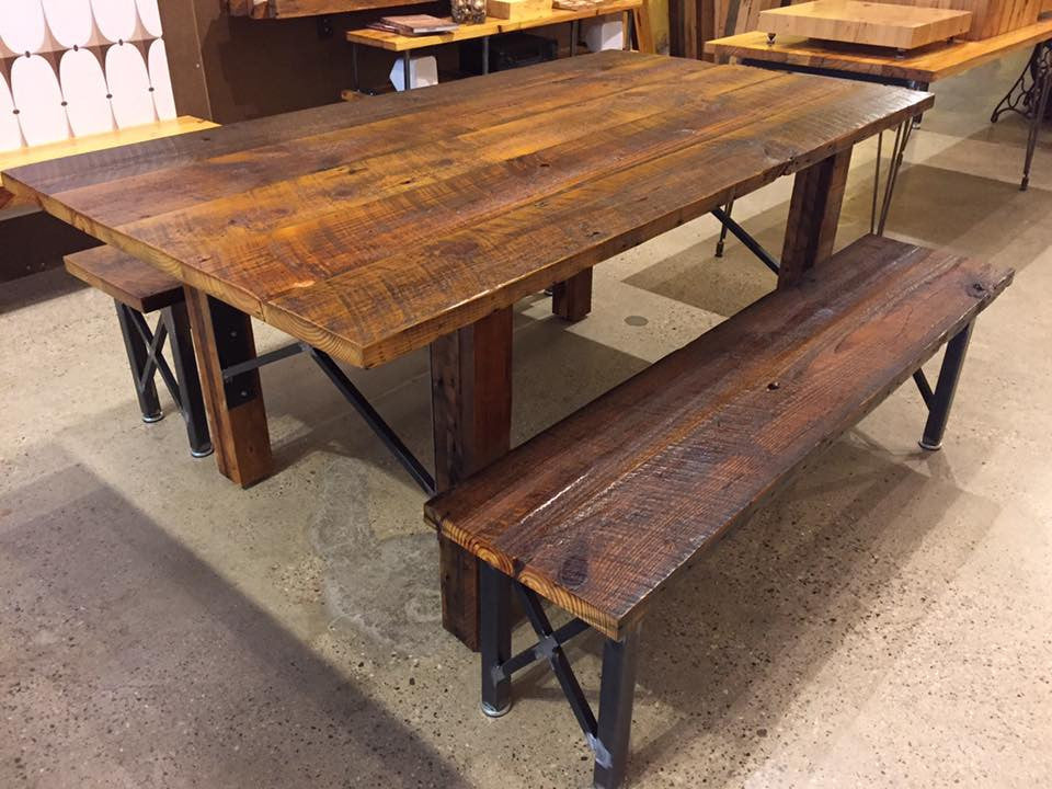 Urban Farmhouse Table - Walnut Stain Finish