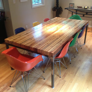 Grand Boulevard Modern Farmhouse Reclaimed Wood Dining Table - Natural Finish