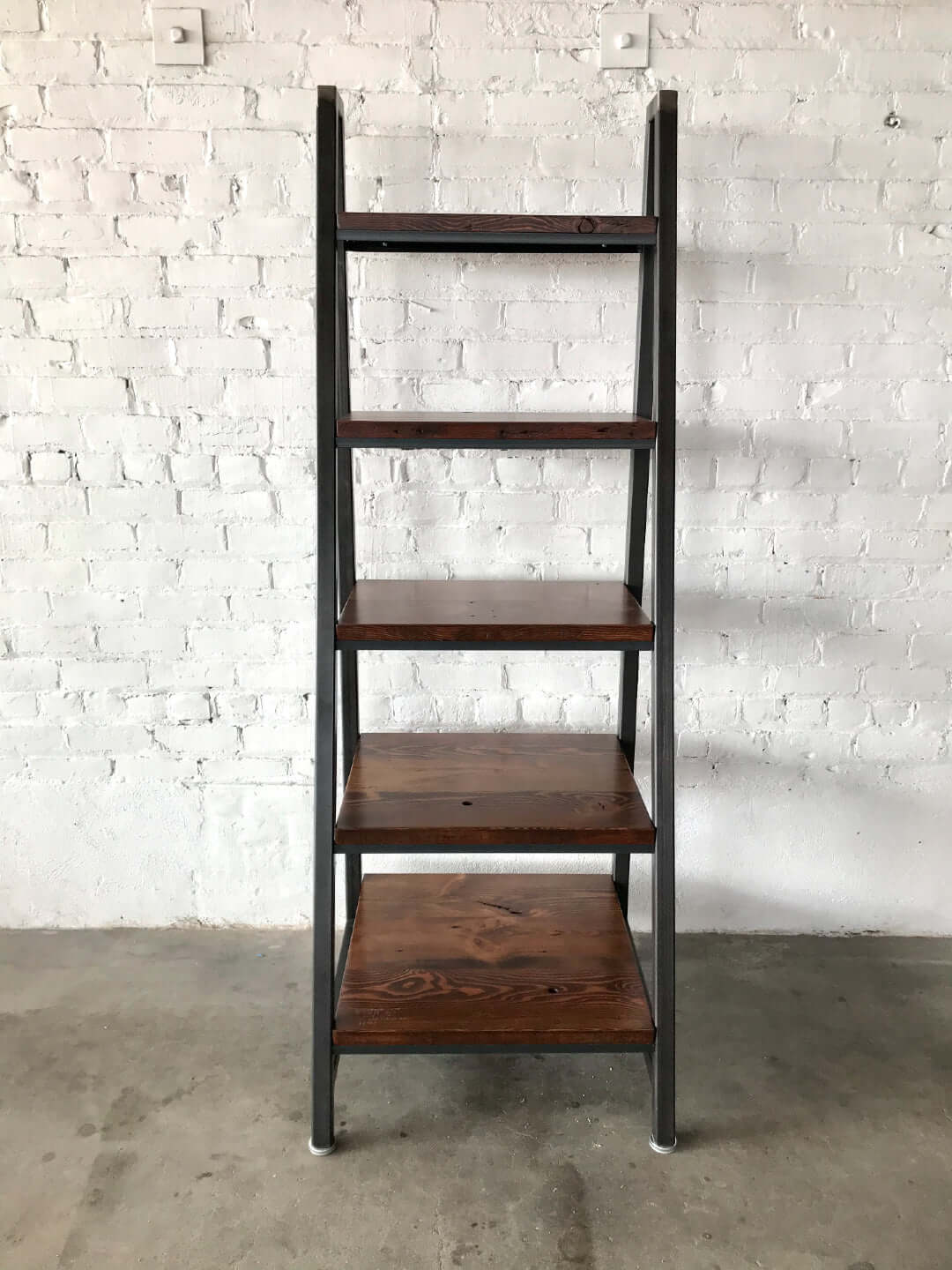 Dexter Reclaimed Wood Ladder Bookcase