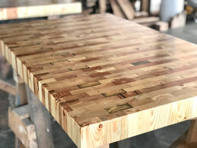 End Grain Butcher Block Reclaimed Wood Countertop