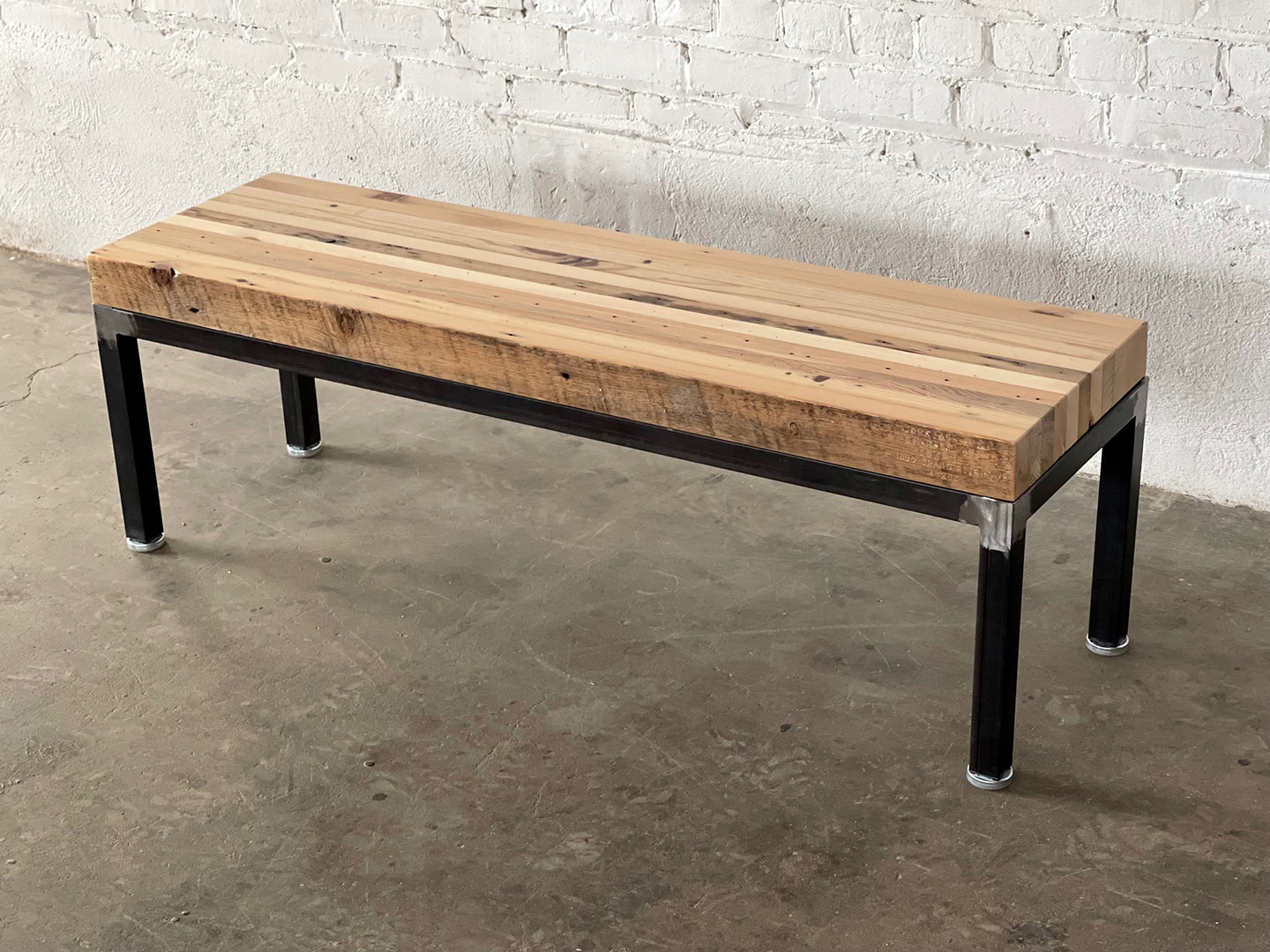 Grand Boulevard Reclaimed Wood Bench - Natural Finish