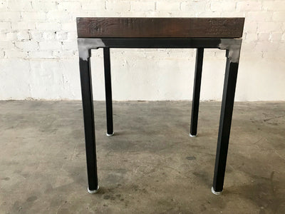 Grand Boulevard Industrial Reclaimed Wood Cafe Table w/Briarsmoke Stain