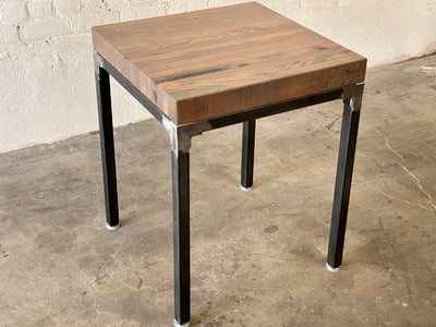 Grand Boulevard Industrial Reclaimed Wood Cafe Table w/Briarsmoke Stain