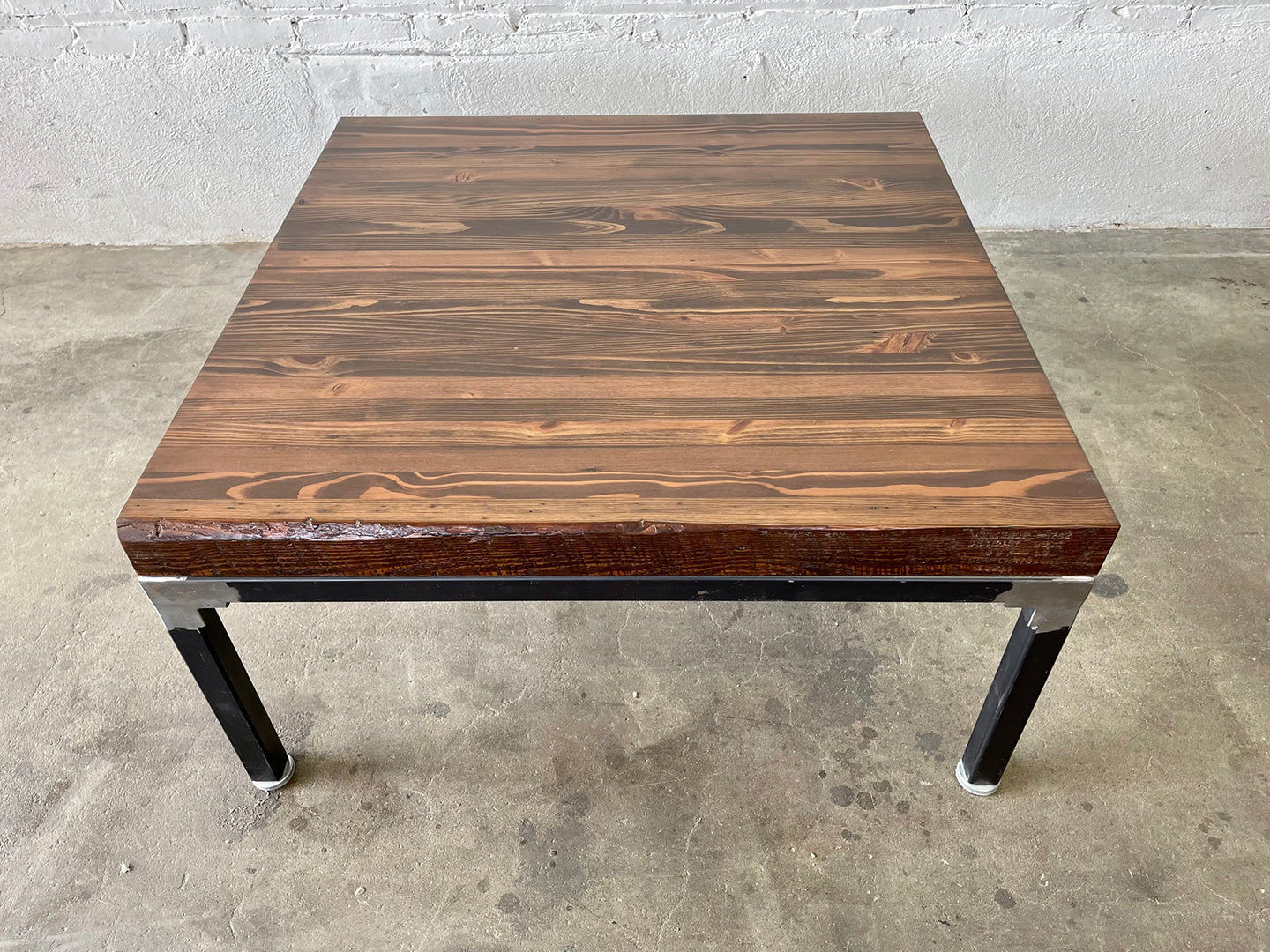 Grand Boulevard Industrial Farmhouse Coffee Table With Shelf - Walnut Stain Finish