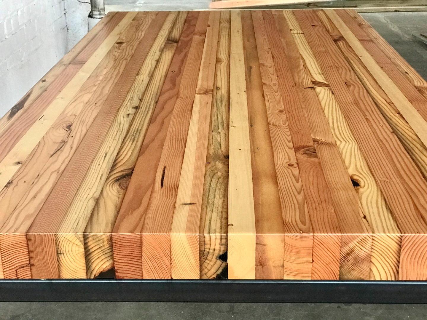 Plank Top U Bar Finished- Solid wood bar