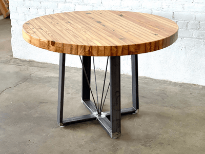Grand Circus Modern Farmhouse Reclaimed Wood Round Dining Table