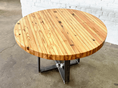 Grand Circus Modern Farmhouse Reclaimed Wood Round Dining Table