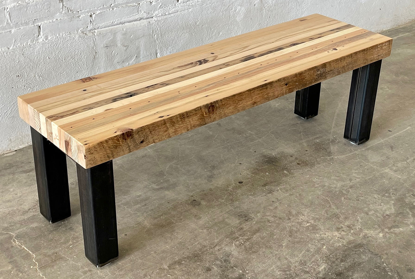 High Street Bench - Reclaimed Wood - Natural Finish