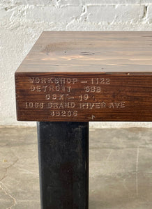 High Street Bench - Reclaimed Wood - Walnut Stain Finish