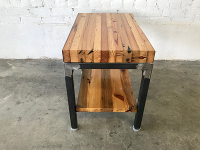 Grand Boulevard Reclaimed Wood End Table - Natural Finish