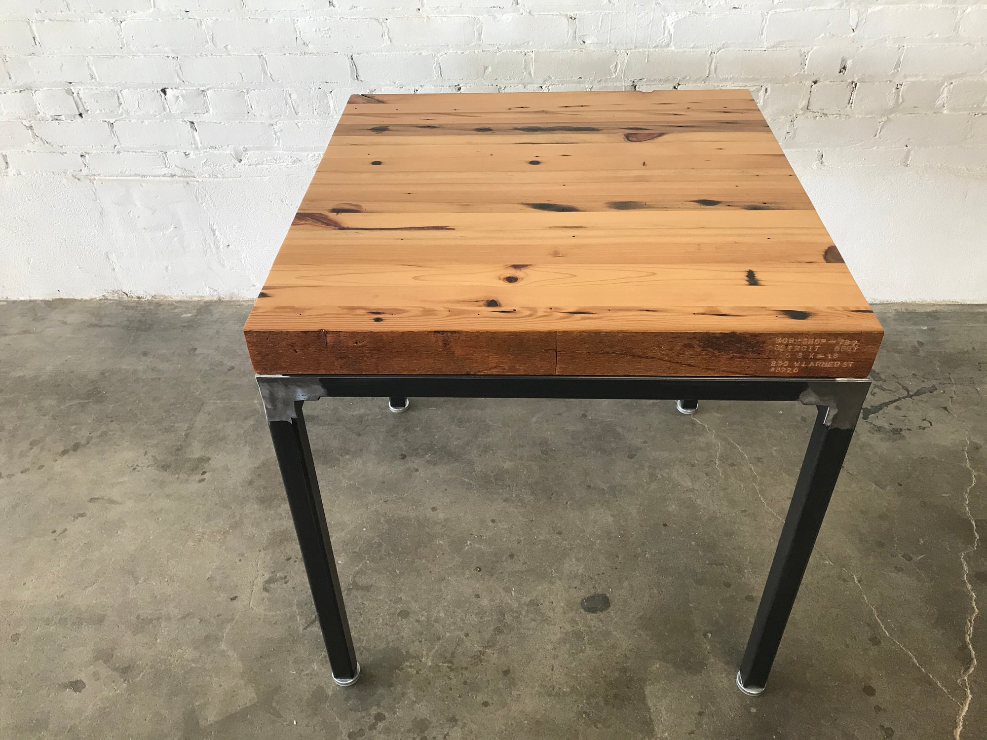 Grand Boulevard Industrial Cafe Table - READY TO SHIP