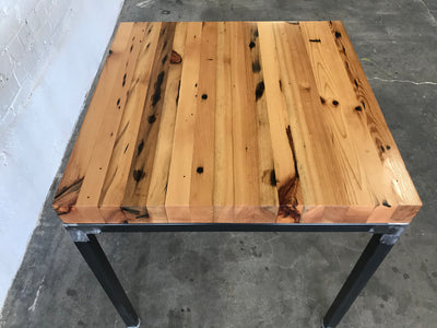 Grand Boulevard Industrial Reclaimed Wood Cafe Table