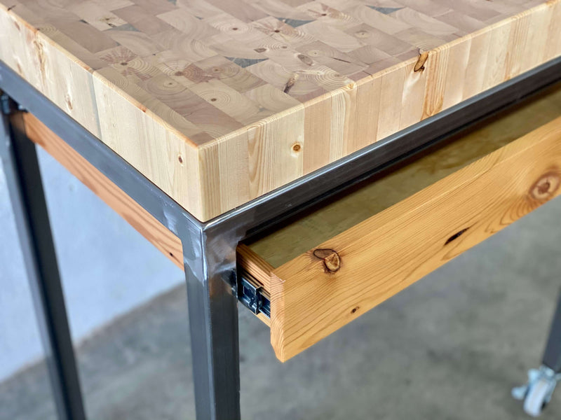 End Grain Butcher Block Chef's Cart - WORKSHOP