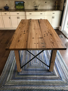 Urban Farmhouse Table - Walnut Stain Finish