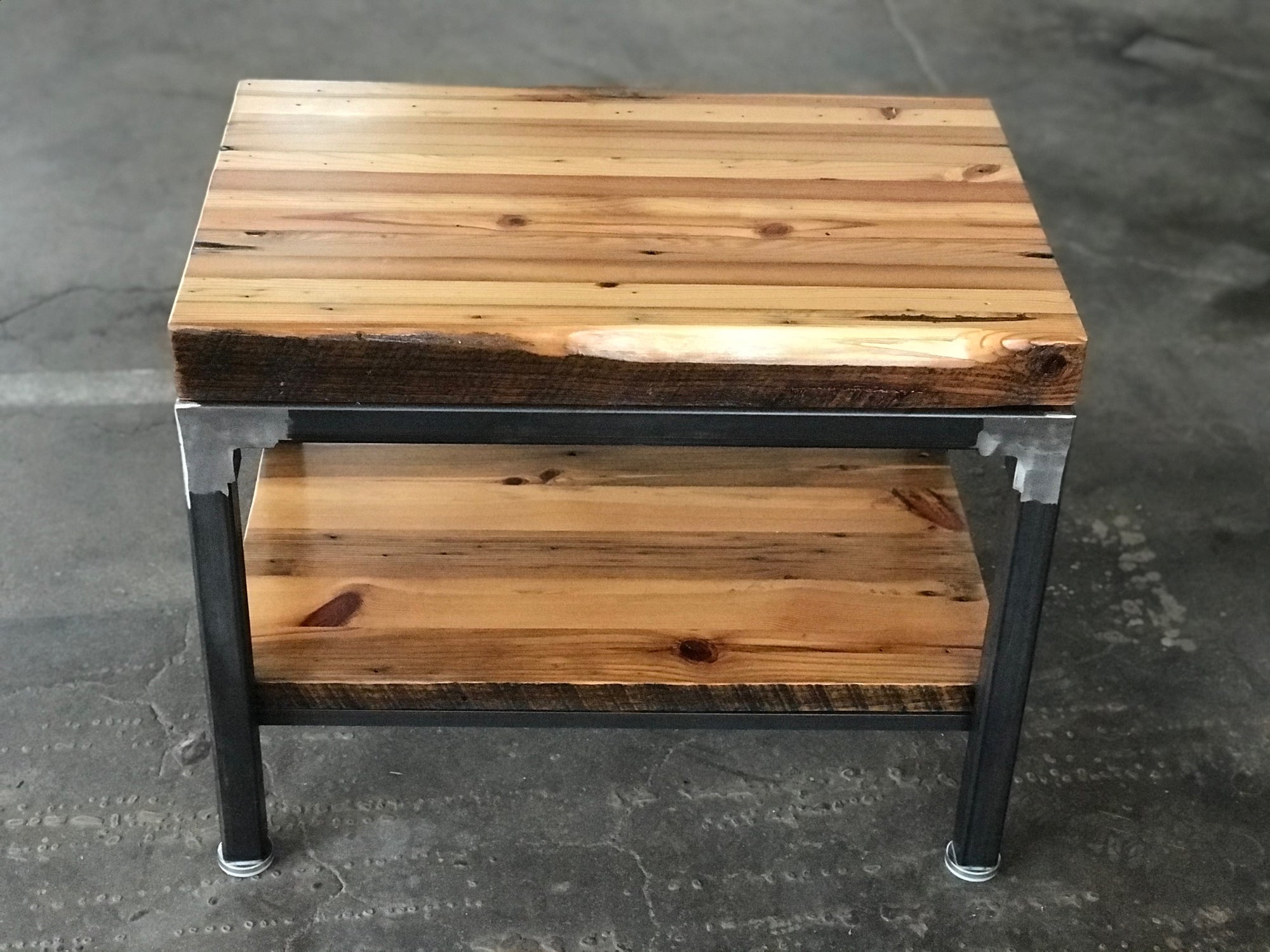 Grand Boulevard Reclaimed Wood End Table - Natural Finish