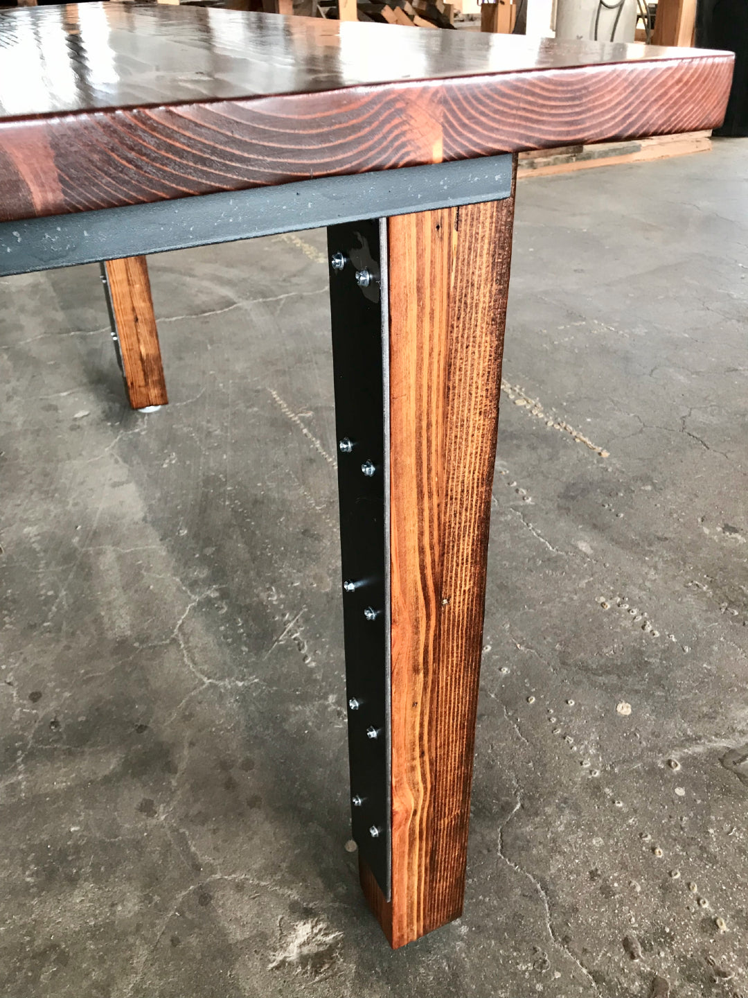 Parsons Urban Farmhouse Table - Walnut Stain Finish