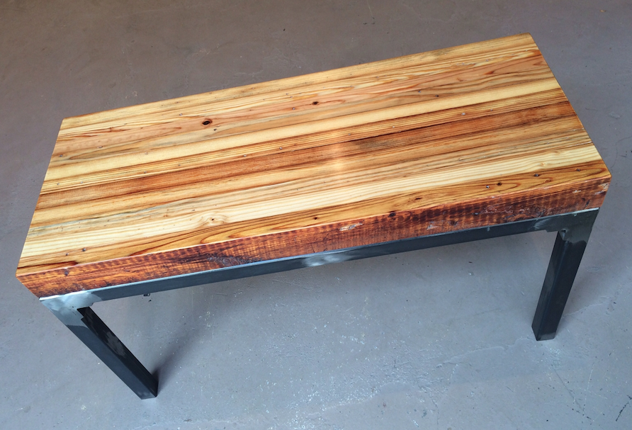 Grand Boulevard Reclaimed Wood Bench - Natural Finish