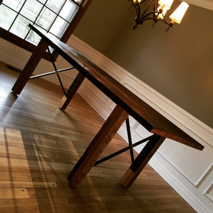 Urban Farmhouse Table - Walnut Stain Finish