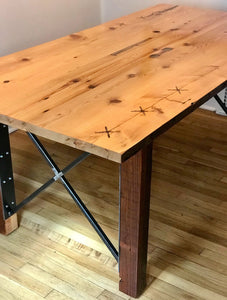 Urban Farmhouse Table - Walnut Stain Finish